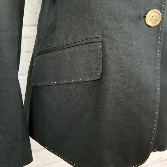 Anne Klein black 3 buttons pockets classic style lined blazer women's size 6 - Picture 7 of 9